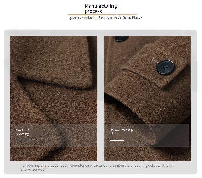 Wollmantel mit abnehmbarem Futter – Zweireihiger Trenchcoat aus Kaschmirmischung für Herren (M-5XL, 2 Farben)_voghion.com
