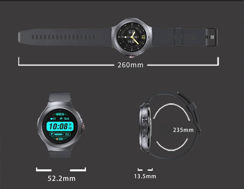 Multifunktionale Smartwatch für Outdoor-Radfahren und Fitness – GPS-Tracking, Herzfrequenzmesser, Schlafanalyse, wasserdicht, NFC, kompatibel mit iOS_voghion.com