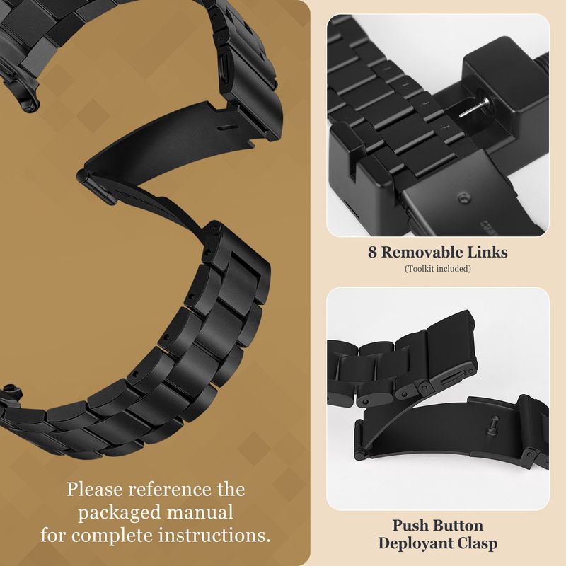 Rostfritt stål för Samsung Galaxy Watch Ultra armband 47mm Tillbehör Metallarmband bälte Correa Galaxy Watch 7 Ultra band 47 mm_voghion.com