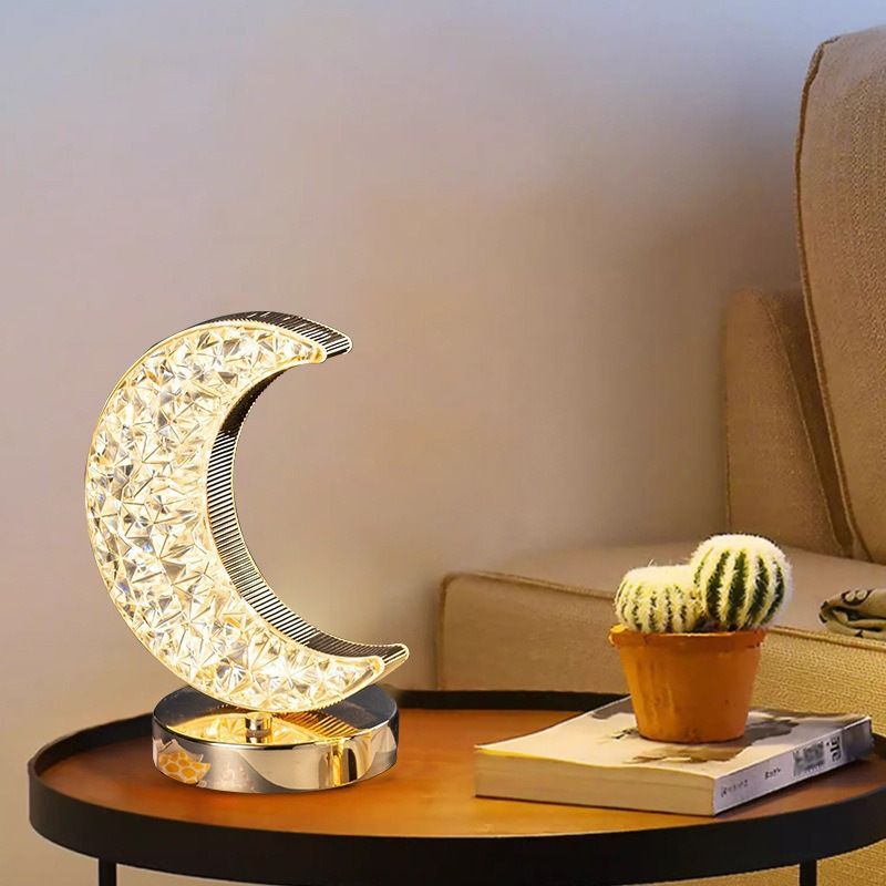 Mondatmosphäre Wohnzimmer Schlafzimmer Dekoration Schreibtischlampe, USB-Aufladung, Augenschutz_voghion.com