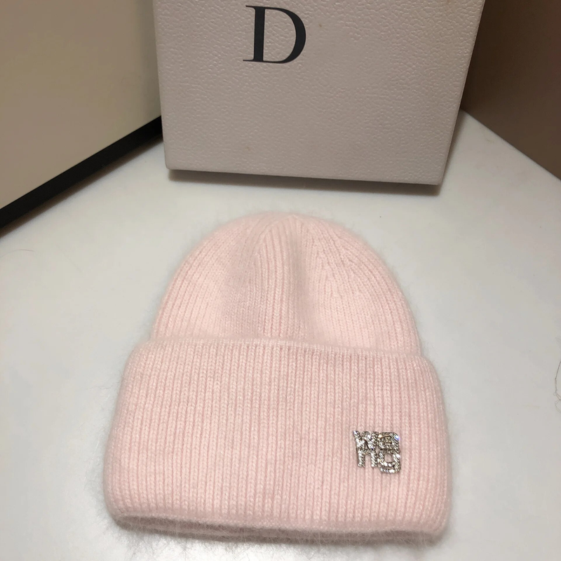 21 farben Echt Kaninchen Fell Mützen Hut für Frau Strass Brief Stricken Motorhaube Dame Herbst Winter Warme Skullies_voghion.com