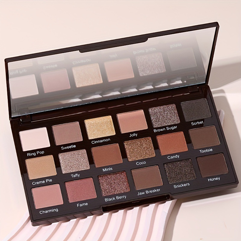 Paleta de brillo mate USHAS18, delineador de ojos, placa de sombra de ojos, color tierra, luz perla femenina_voghion.com