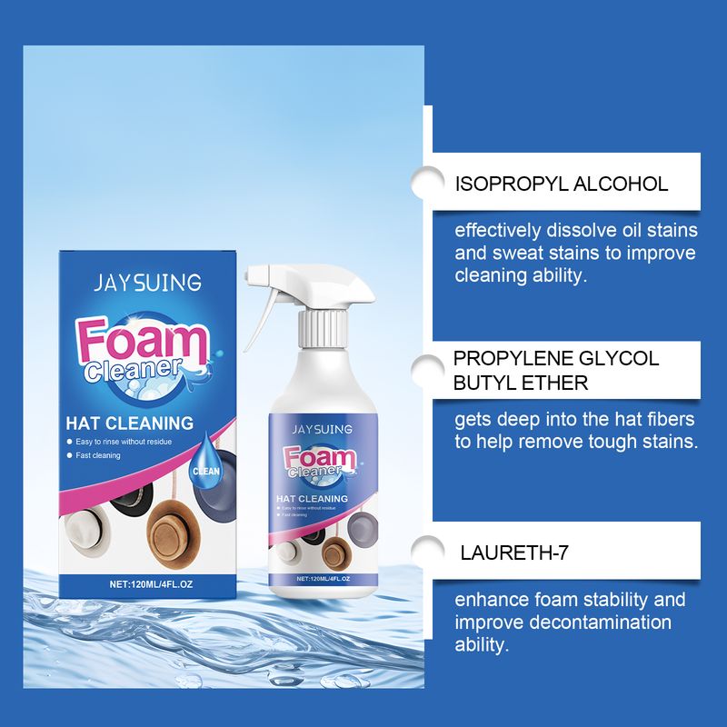 Jaysuing Hat Foam Cleaner Foam Caps Clean Stains With Wash Free Deodorant Dry Cleaning Spray_voghion.com