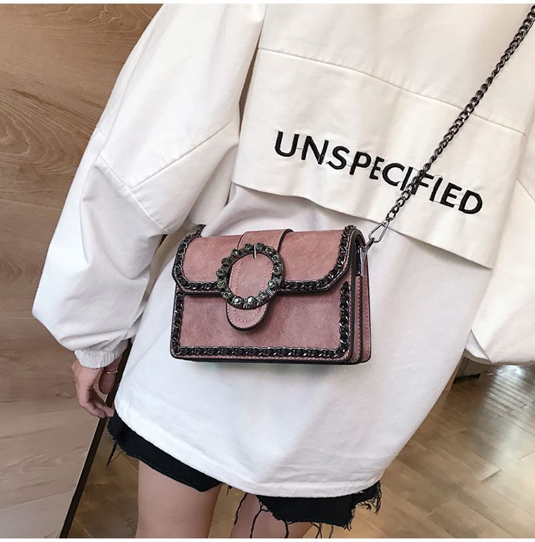 Chain Women's 2023 New Korean Versatile Crossbody Fashion High end One Shoulder Small Square Bag_voghion.com
