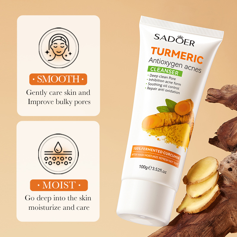 SADOER Turmeric Anti Oxygen Acne Mild Pore Cleansing Milk_voghion.com