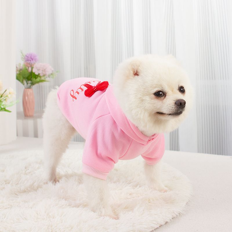 |Novas roupas para cães, moletom com capuz, forro de lã, quente, pequeno, bonito, multicolorido, com furo para guia_voghion.com