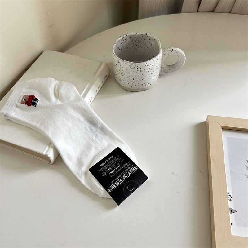 Südkorea importiert singgoba frühling, sommer und herbst männer Britischen bär kurze boot Socken S-MS-006_voghion.com