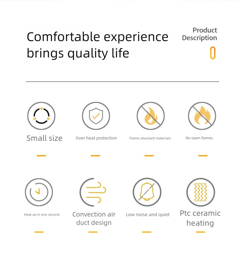 Mini ventilatore da tavolo per casa, piccolo ufficio, riscaldamento rapido, riscaldatore elettrico intelligente_voghion.com