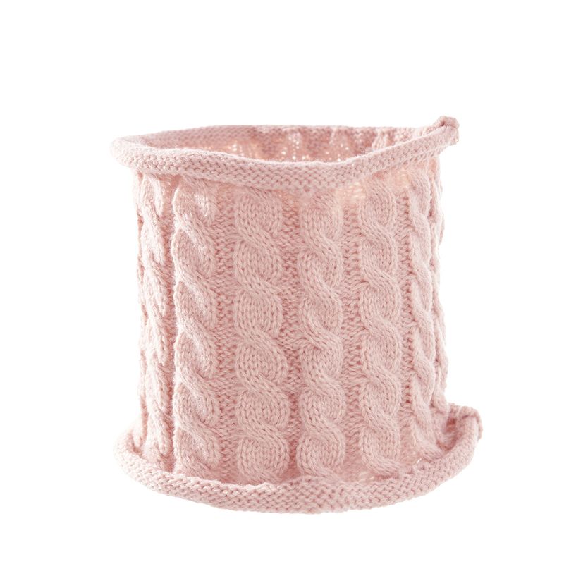 Baby clothing wool monochrome twist warm children's hat scarf gloves two or three sets_voghion.com