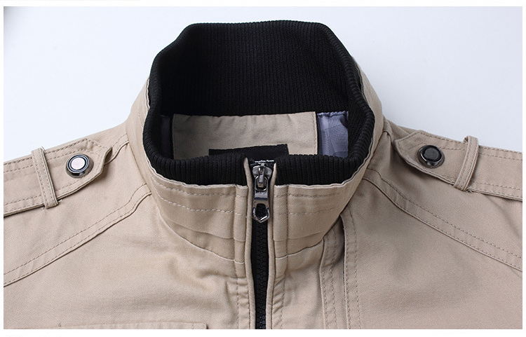 s jacka Casual Fashion Ytterjacka s jacka vår höst 2022 Ny Stand Up Slim Military Bomberjacka_voghion.com