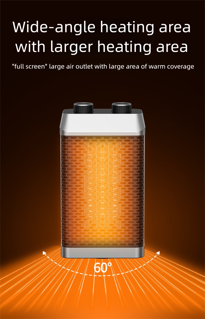 Intelligent Oscillating Heater - PTC Fast Heating Electric Desk Fan With Thermostat, New Product For Home Office_voghion.com
