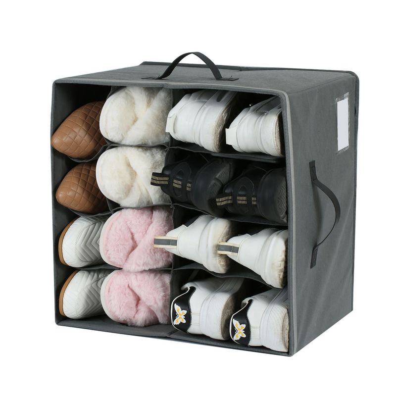 Große Schuhaufbewahrungsbox für den Schrank, Schuhkarton, transparent, stapelbar, Sneaker-Container, Schrank, Schuhregal, Schuhaufbewahrungsregal_voghion.com
