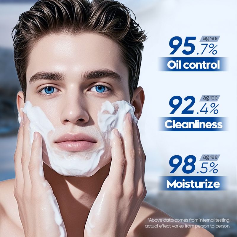 Full English SADOER Men's Amino Acid Refreshing Oil Control Facial Cleanser Cleansing Face Wash_voghion.com