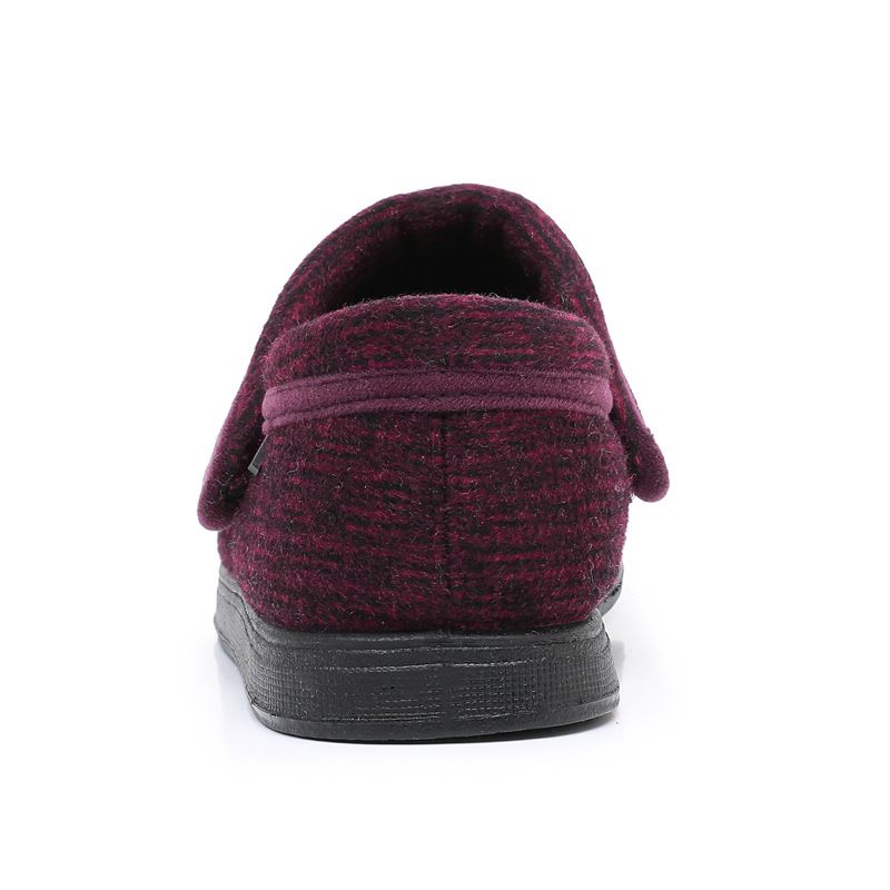 Ziwa Ge Winter New Warm Fleece-Lined Thickened Cloth Widened Velcro Shoe Top Openable Comfortable Cotton Shoes_voghion.com