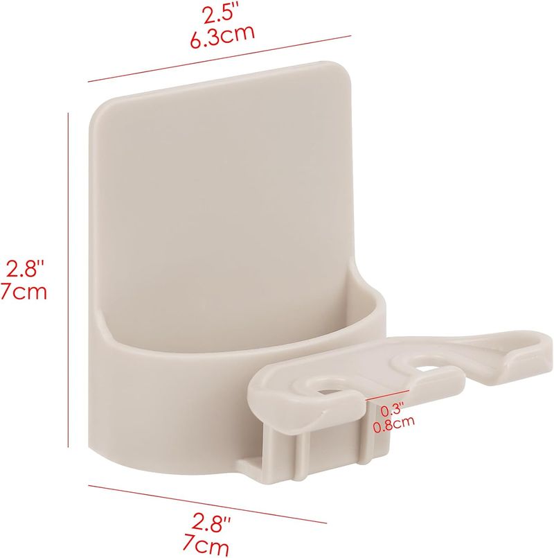 Soporte profesional 3 en 1: cepillo de dientes, pasta y vaso autoadhesivos e impermeables_voghion.com