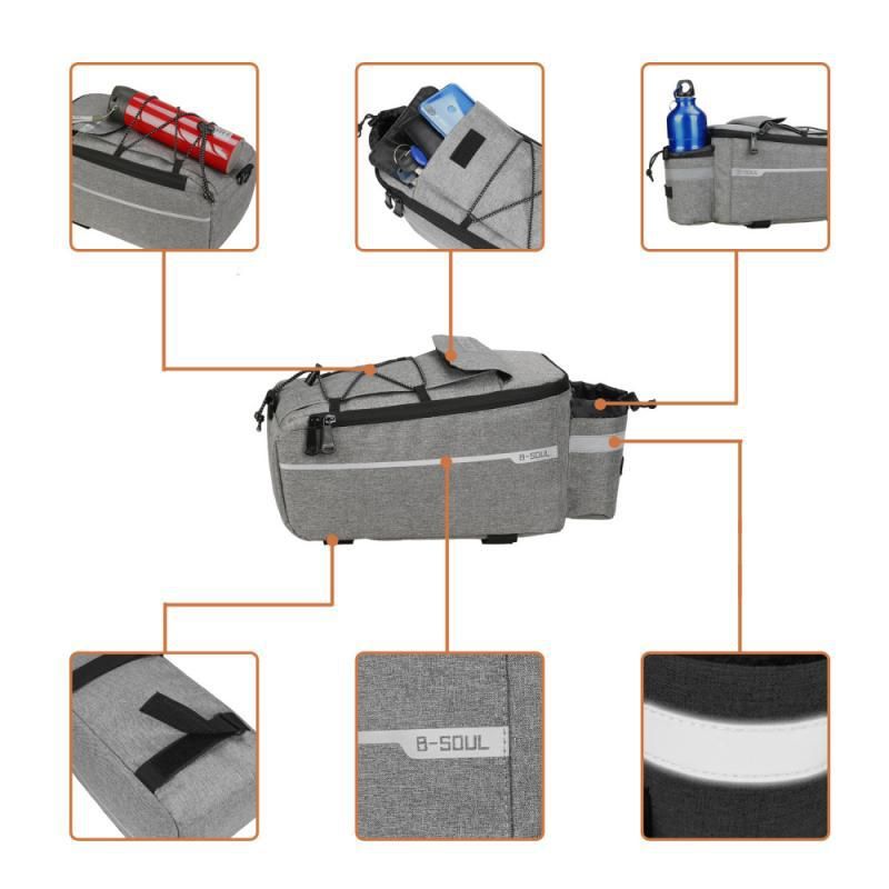 Mountain bike rear pack folding shelf bag riding equipment camel bag polyester rear seat bag with insulation liner_voghion.com