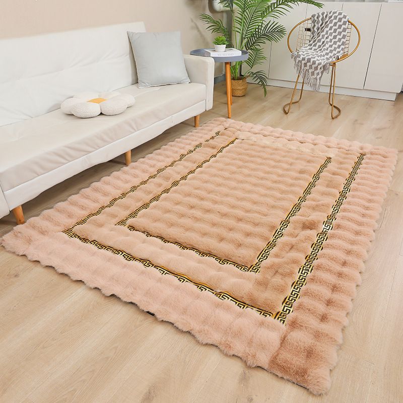 Rutschfeste Plüsch-Fußmatte für Wohnzimmer, Schlafzimmer und Gewerberäume (Handgefertigt, Waschbar, 5 Farben, 120 x 180 cm, Abstraktes geometrisches Design)_voghion.com