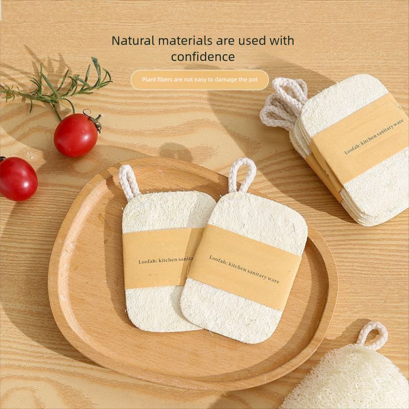 Pallina detergente biodegradabile naturale, spugna abrasiva, spazzola in luffa, panno per piatti per la rimozione dell'olio domestico_voghion.com