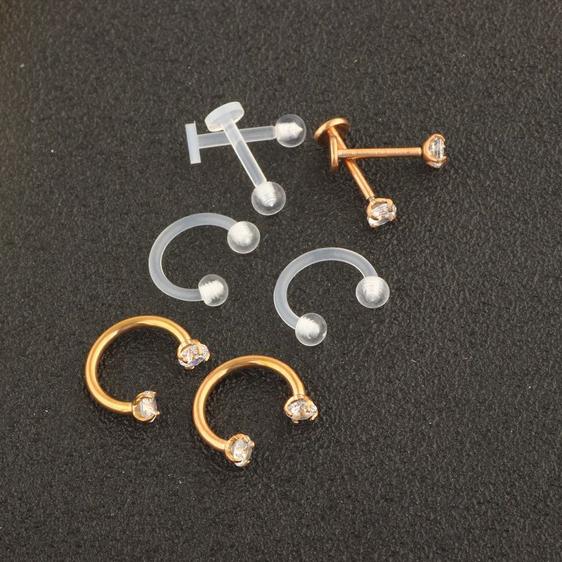 Heiße Explosionen 8-teiliges Set aus Edelstahl Diamant Ohrringe Nase Nagel Lip Punktion Schmuck_voghion.com