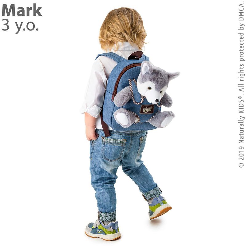 Kanner Schoultasch Denim Dinosaurier Rucksack ofnehmbar Grondschoul Schüler Spillschoul léif Cartoon Rucksack_voghion.com