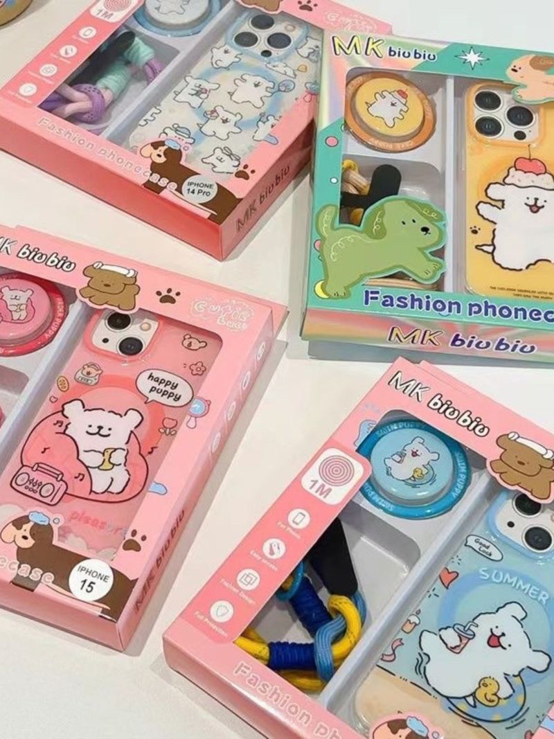 Unbeatable Quality Original Line Dog Suitable 16promax Mobile Phone Shell For IPhone Magnetic Iphone14 Cute Cartoon 13 Fancy_voghion.com