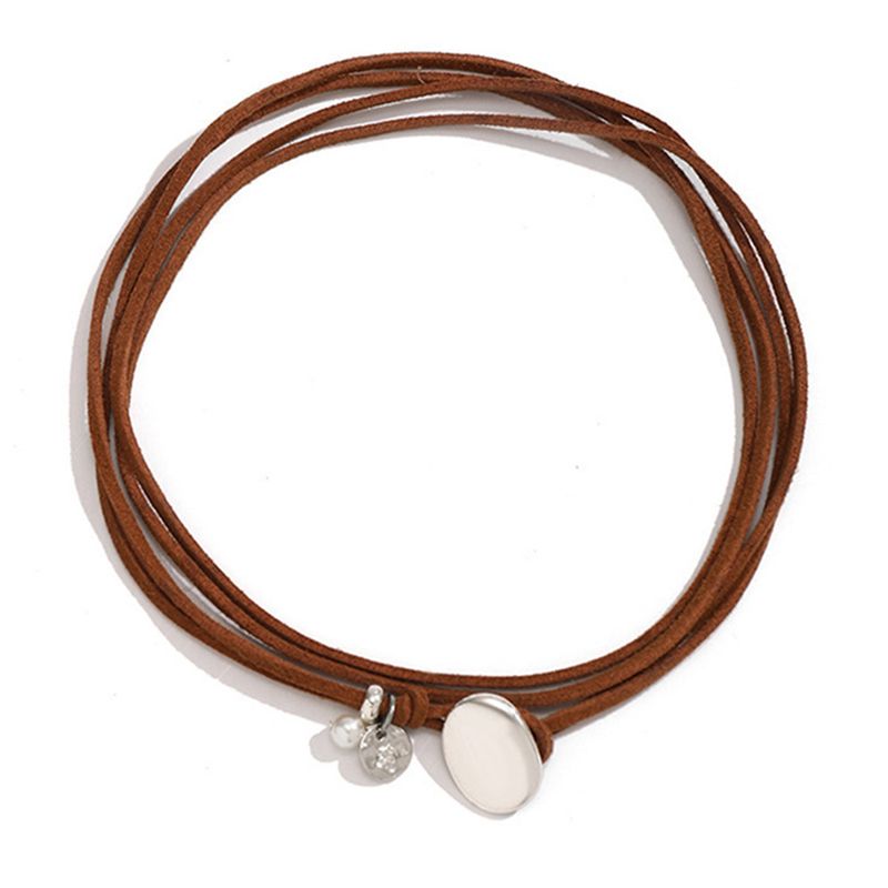 Mode Halskette Doppelschicht gewickelt koreanischen Samt einfache Choker Schlüsselbein Kette High-End-Gefühl_voghion.com