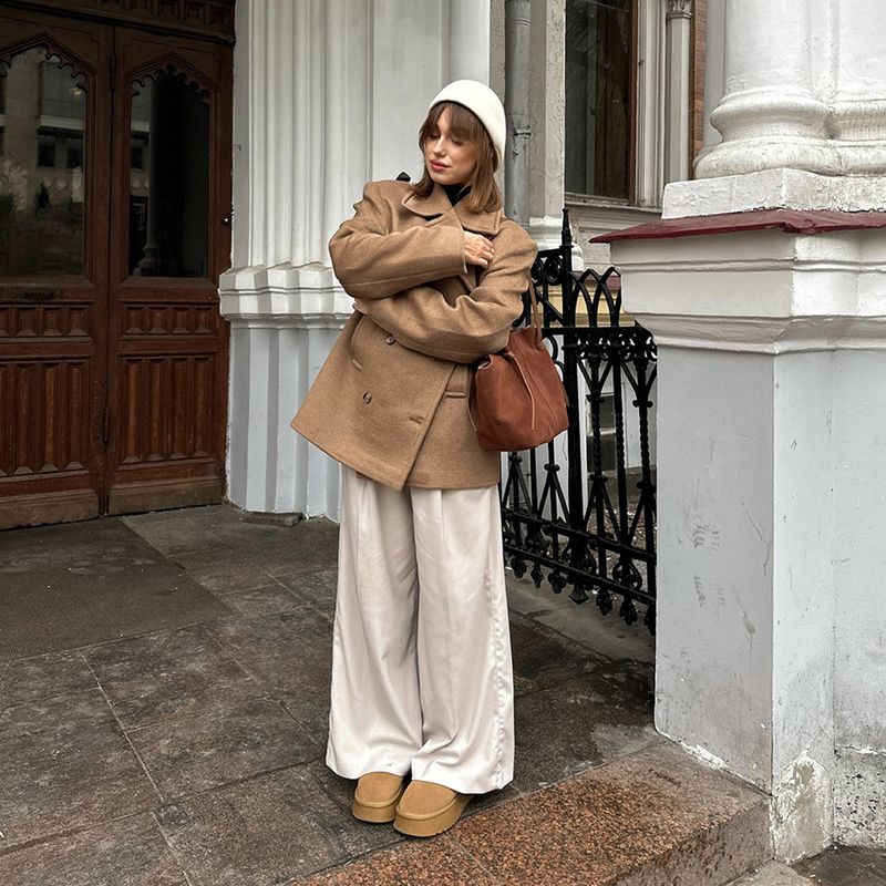 Cappotto autunnale e invernale in stile britannico per donna, cappotto di lana retrò alla moda di media lunghezza con colletto slim fit_voghion.com