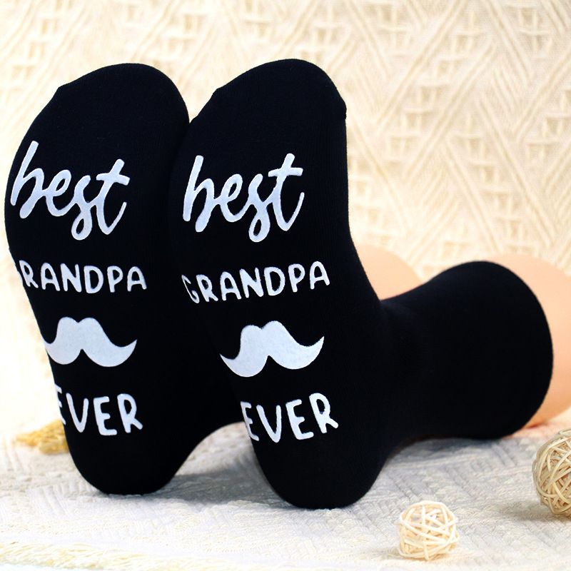 2025d Reine Baumwolle Mitte der Wade mit rutschfester Buchstabensohle, kreative lässige Sportsocken_voghion.com