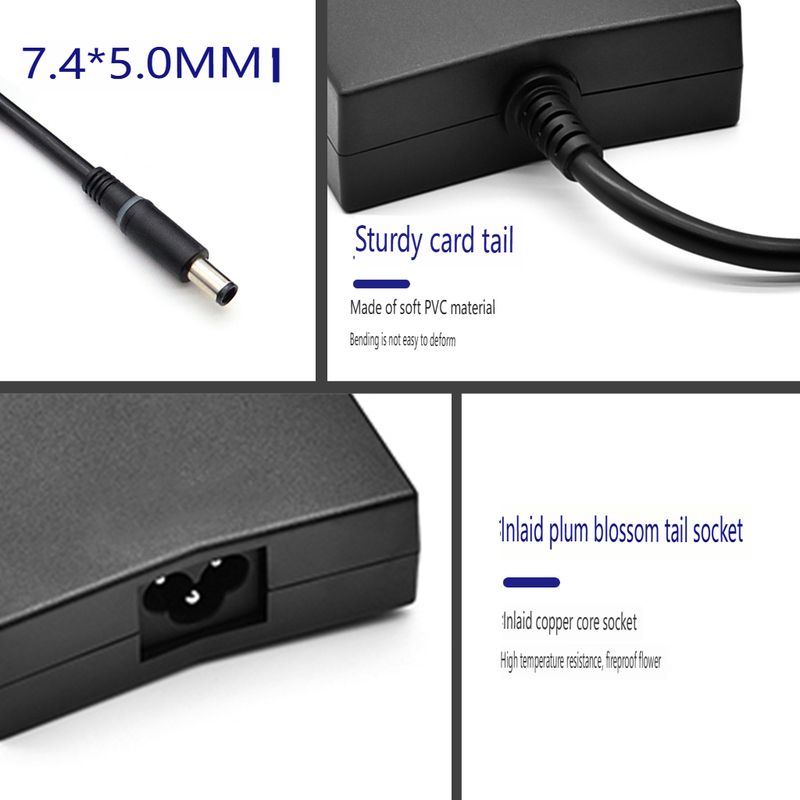 130W Power Adapter Suitable For Dell Laptops 19.5V 6.7A Charger With 7.4x5.0mm Tip, Compatible With Dell XPS 15, Inspiron 16 Plus & Precision 3560_voghion.com