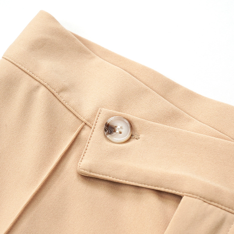 Damenbekleidung, Freizeithose, Temperament, Pendeln, leicht ausgestellte Hose, vielseitige modische Hose mit weitem Bein für Damen_voghion.com