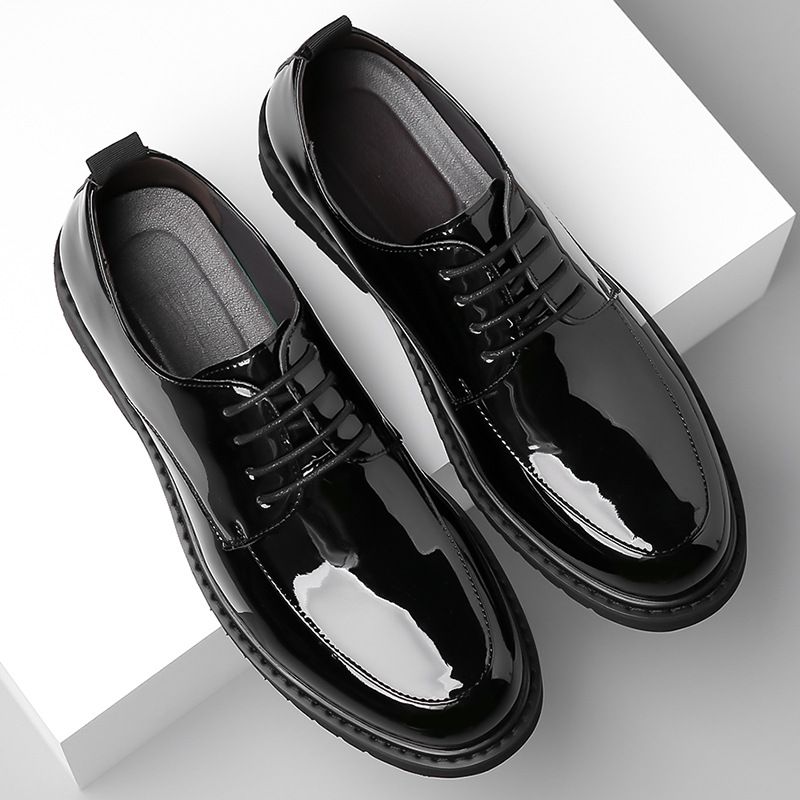 Scarpe da sposa alla moda da uomo in pelle lucida traspirante Hundred Tower, da uomo, con brevetto 2025, formali, professionali_voghion.com