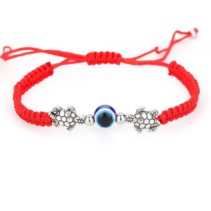 7 Knot Braided Red Rope Bracelet Men With Evil Eye Palm Pendant For Women_voghion.com