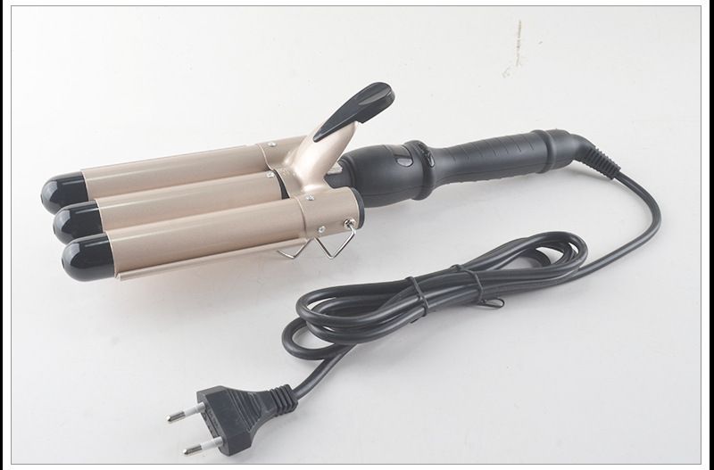 Ferro arricciacapelli professionale in ceramica e tormalina a 3 cilindri con 15 impostazioni di temperatura, riscaldamento rapido per onde e ricci perfetti_voghion.com