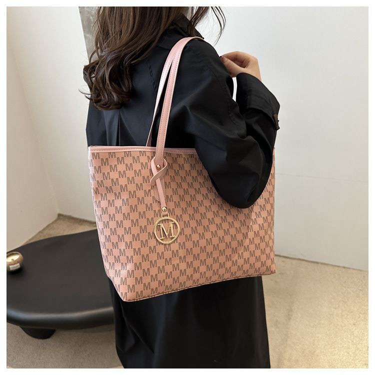 Borsa da ascellare grande da donna Do&thin - Borsa a tracolla alla moda per lavoro e uso quotidiano, morbida pelle PU con doppi spallacci_voghion.com