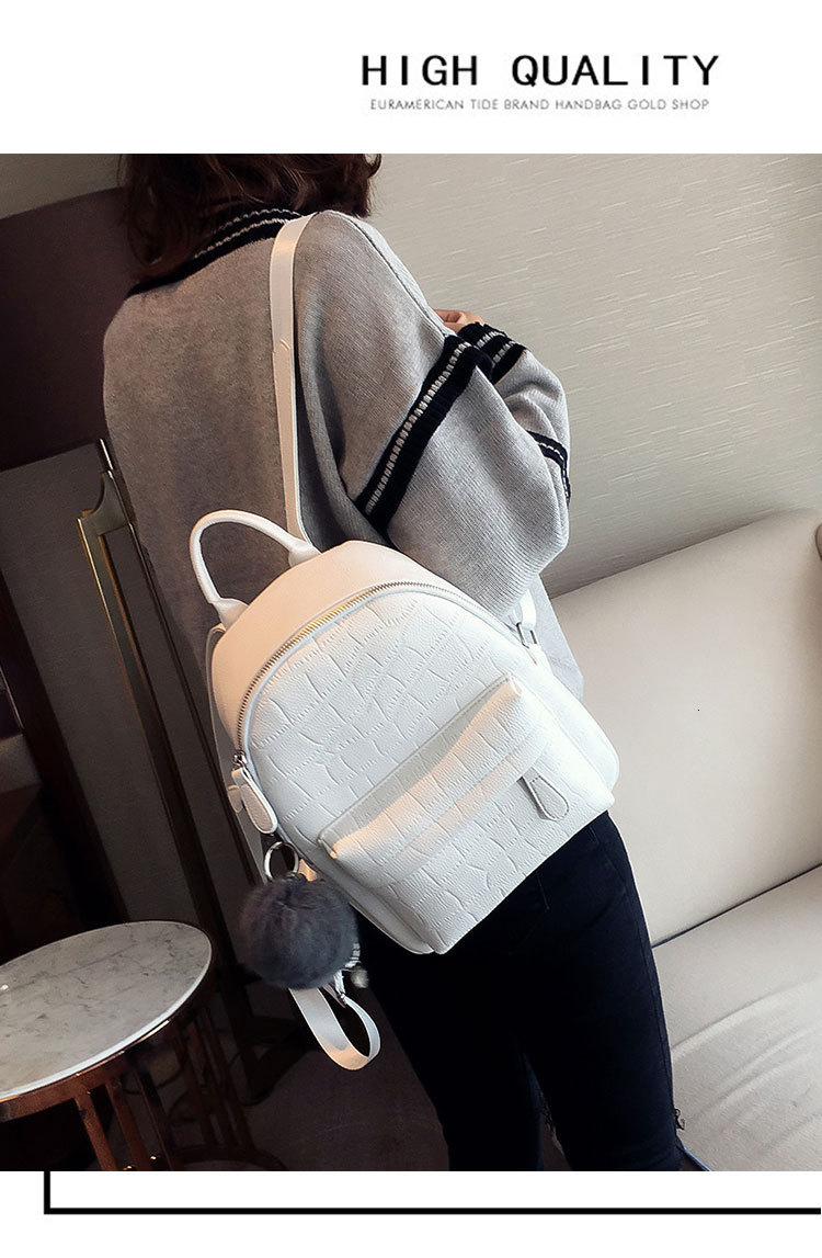Mini Women PU Leather Cute Small Backpack Female White Back Pack Black Backpacks For Teen Girls Fashion_voghion.com