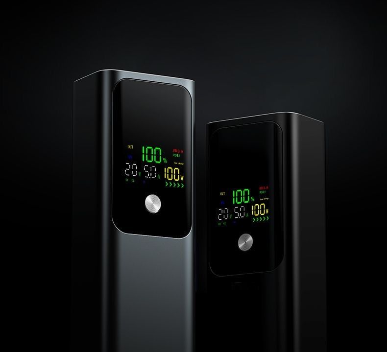 80000 MAh PD100W Portable Color Display Power Bank Supports Bidirectional Fast Charging, Suitable For IPhone, Laptop,_voghion.com