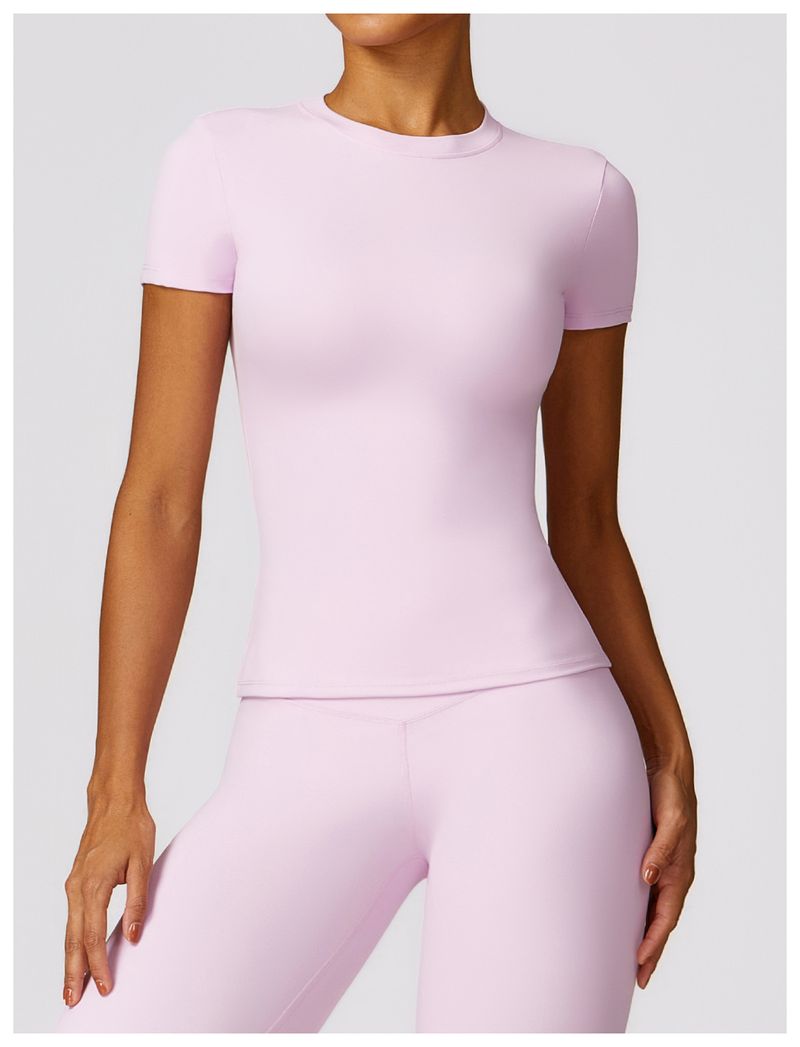 T-shirt de printemps Zechuang, combinaison de yoga à séchage rapide, haut de fitness, cache-maillot, sports de course en plein air, manches courtes pour femmes_voghion.com