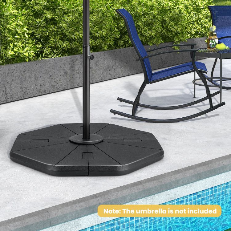 4-Piece Fillable Umbrella Base Stand for Garden Yard Poolside_voghion.com