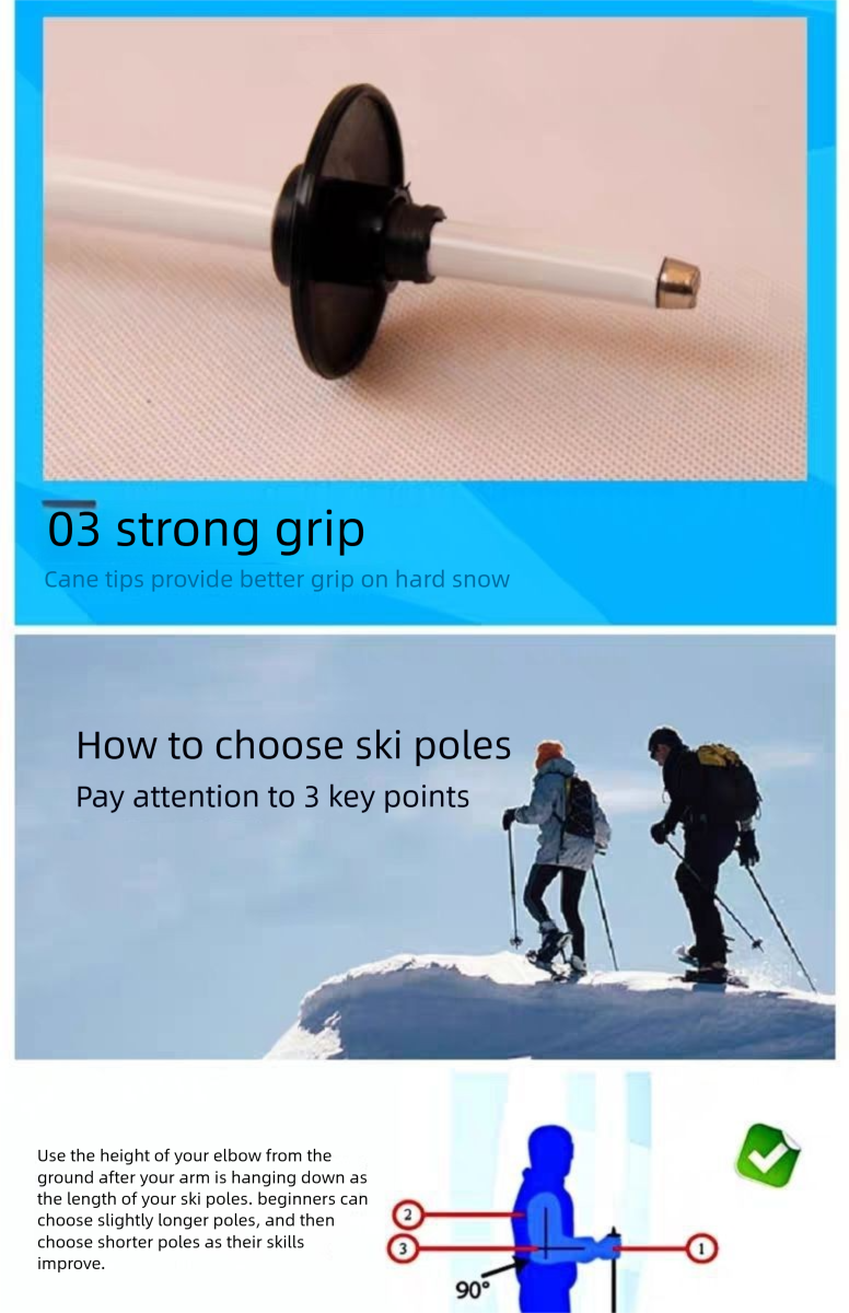 G5Z Multifunktionale Ski-Universal-Ultraleicht-Doppelboard-Wanderstöcke aus 6061er Flugzeugaluminium_voghion.com