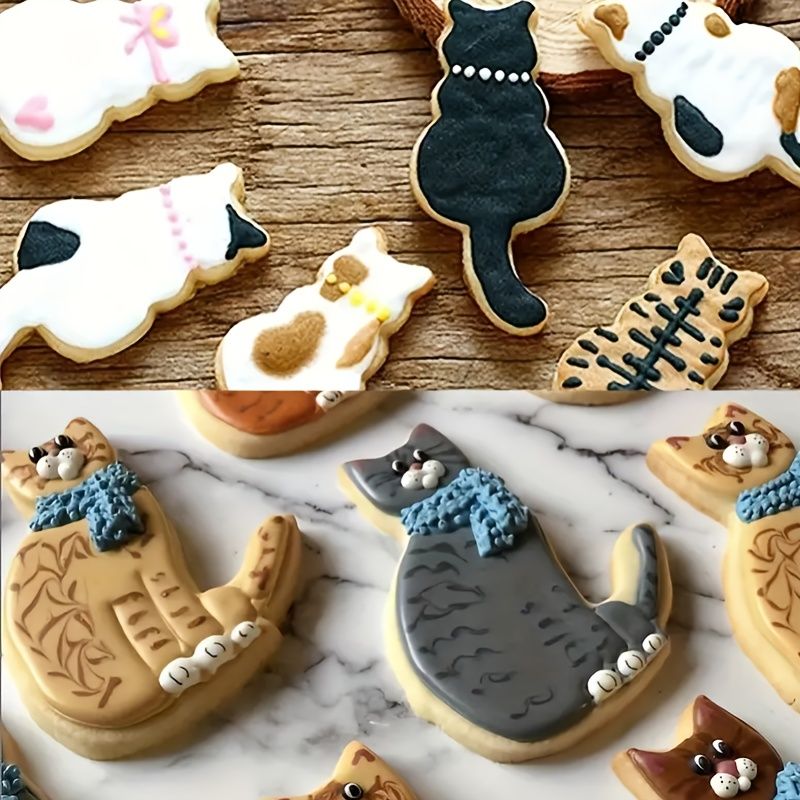 9 stuks, koekjesvormpjes in de vorm van een kitten, deegvormpje, koekjesvormen, bakgereedschap, keukenaccessoires_voghion.com