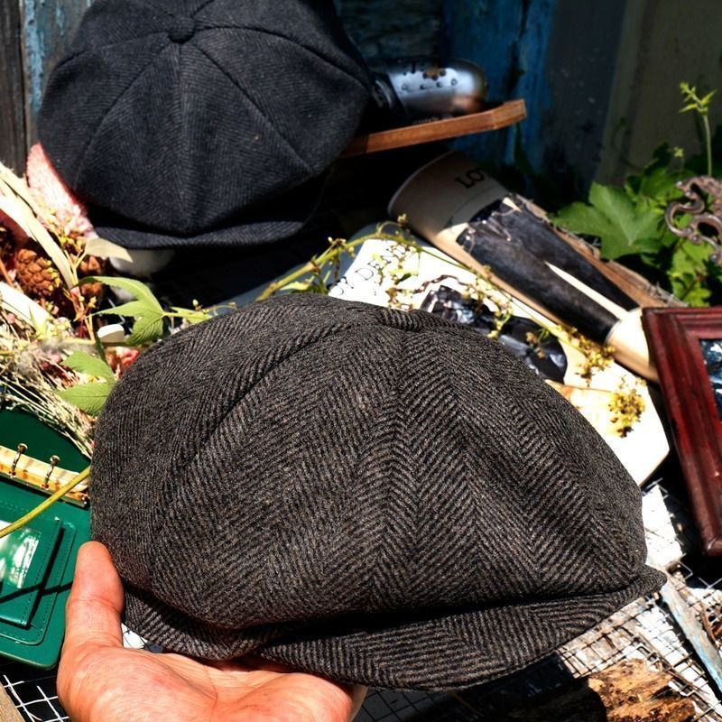Hot Sale 2024 Retro Caps Men Octagonal Hats Peaky Blinders Newsboy Herringbone Flat Cap British Painters Hat Autumn Winter Berets_voghion.com