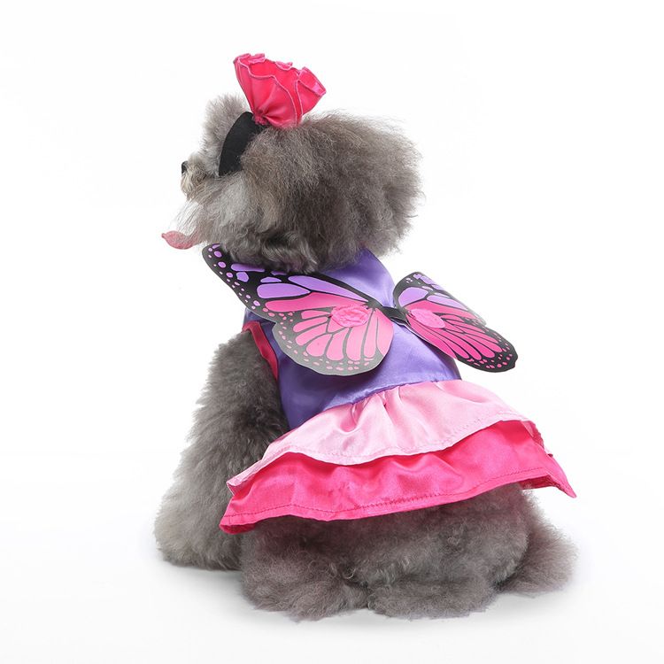 Cosplay Dog Clothes Butterfly Wings Funny Dress Up Pet Clothing_voghion.com