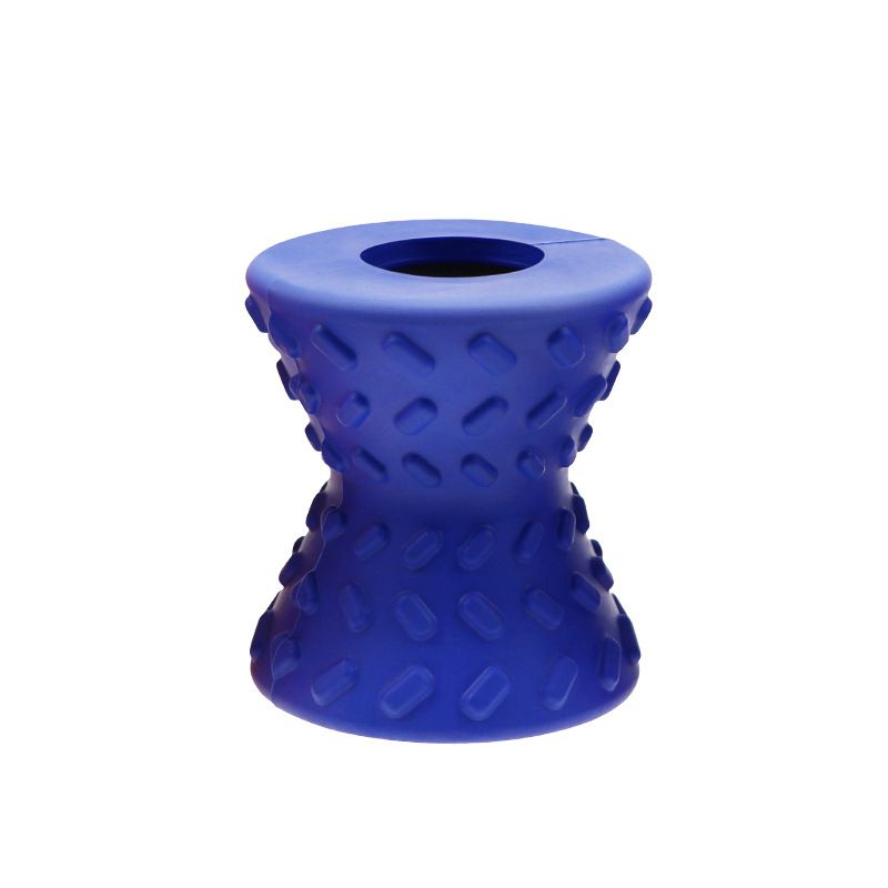 Dumbbell Food Dispenser Natural Rubber Durable Chew-Resistant Teething Puzzle Pet Dog Toy_voghion.com