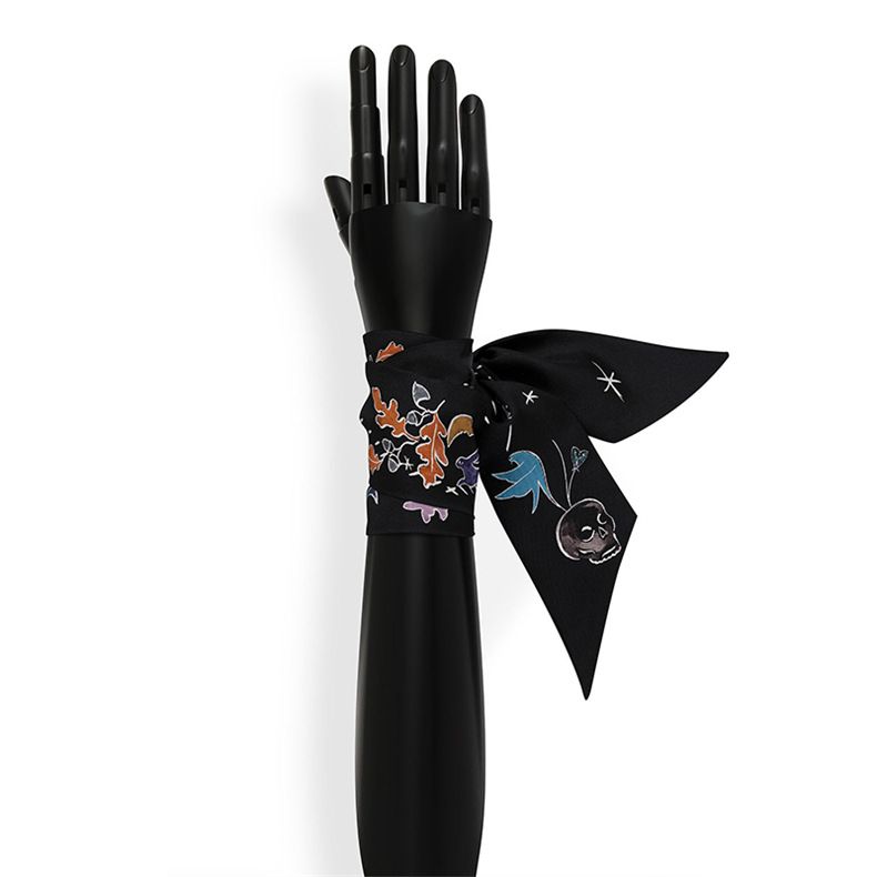 Piccola sciarpa da donna primavera autunno edizione coreana versatile sottile stretta e lunga fascia da collo cravatta nastro stile capelli abbinato_voghion.com