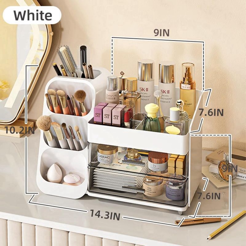 KQJS Box Schublade, Große Kapazität Tisch Rack, Geeignet Für Frisierkommode, Bad Und Schlafzimmer Büro Schreibtisch Kosmetik_voghion.com