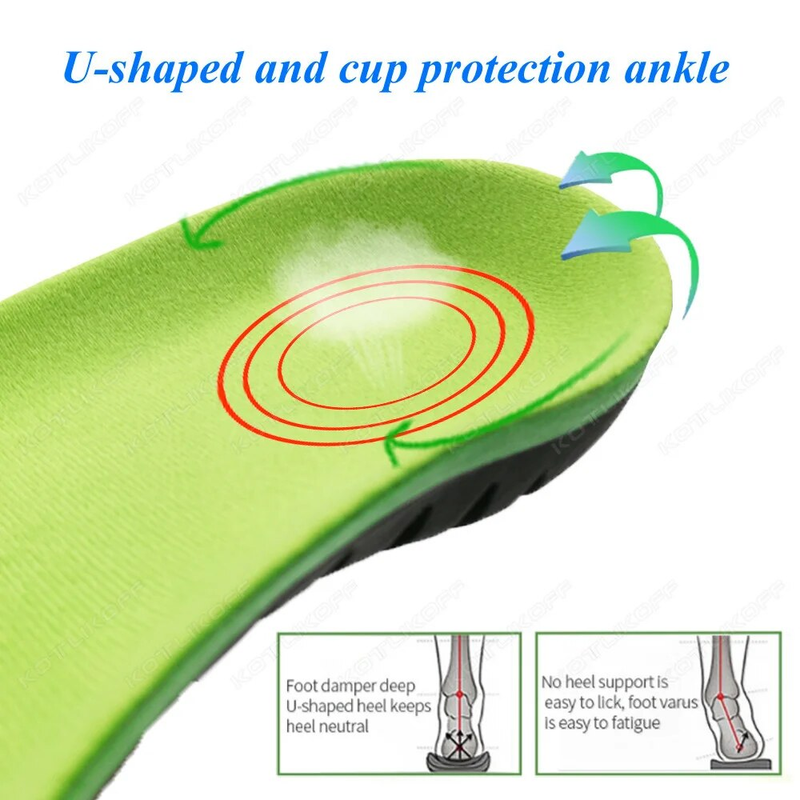 Bescht EVA Orthopädesch Sole Insoles Fir Pad X / O Typ Been Korrektioun Flat Foot Arch Support Sportschuhe Insert_voghion.com