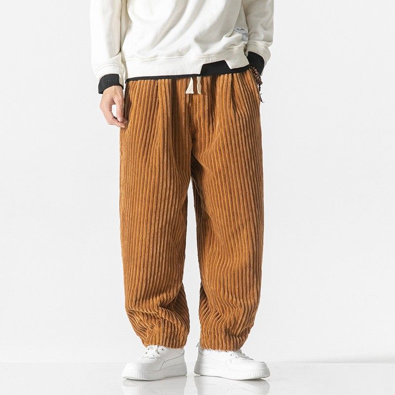 Autumn And Winter Bloomers Corduroy Casual Loose Trousers_voghion.com
