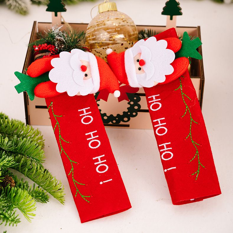 Weihnachts-Türgriffabdeckungs-Set – Weihnachtsmann, Schneemann, Rentier, Türgriffdekorationen für die Feiertagsdekoration zu Hause_voghion.com