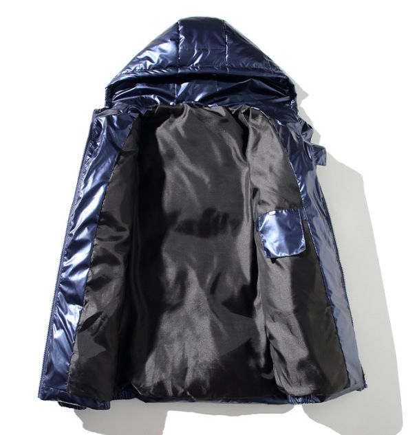 Men's Clothing Men's Clothing, Glossy Fabric, Down Filled Cotton Coat, Trendy Brand, Cropped Style, Heavy And Fluffy US Jacket_voghion.com