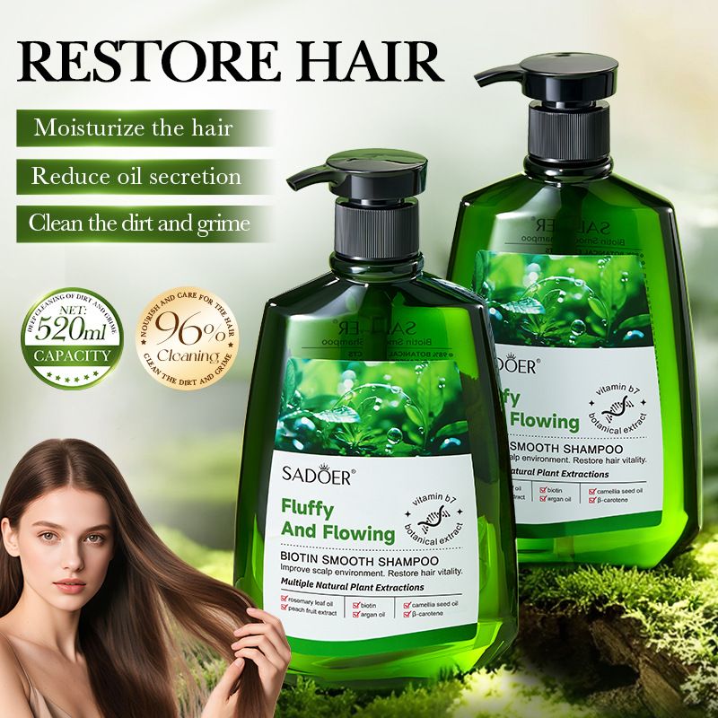 Shampoo detergente profondo e levigante alla biotina da 520 ml, prodotti per la cura della pelle_voghion.com